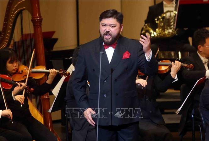 Một tiết mục tại chương trình Hoà nhạc. Ảnh: Phạm Kiên - TTXVN