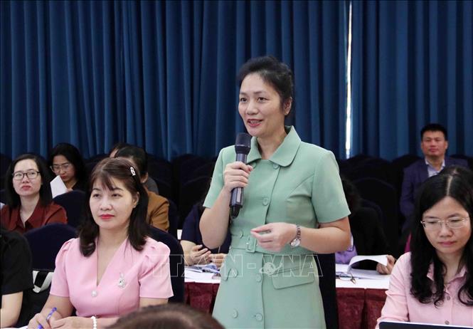 Các đại biểu dự Hội nghị phát biểu ý kiến. Ảnh: Xuân Khu-TTXVN