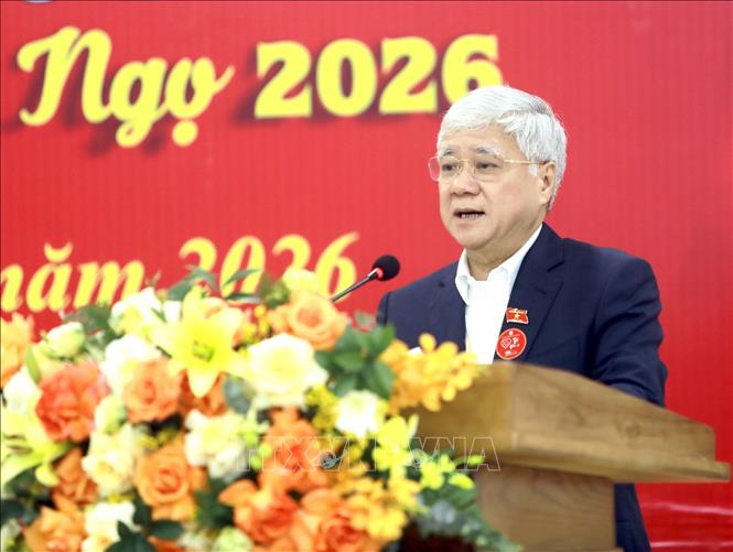 Phó Chủ tịch Thường trực Quốc hội Đỗ Văn Chiến phát biểu tại chương trình. Ảnh: Hoàng Hùng - TTXVN