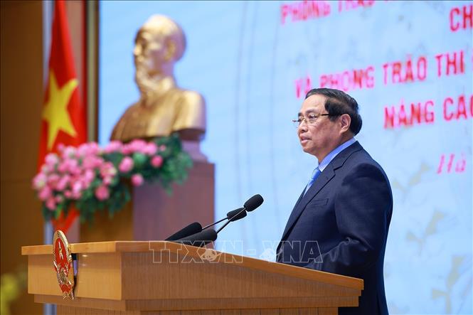 Thủ tướng Phạm Minh Chính phát động Phong trào thi đua “Đổi mới sáng tạo, phát triển khoa học, công nghệ, chuyển đổi số, chuyển đổi xanh” và Phong trào thi đua “Phát triển mạnh doanh nghiệp tư nhân, nâng cao hiệu quả doanh nghiệp nhà nước