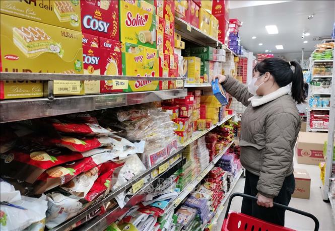 Hàng hóa phong phú giúp người tiêu dùng dễ dàng lựa chọn. Ảnh: Thu Hoài - TTXVN