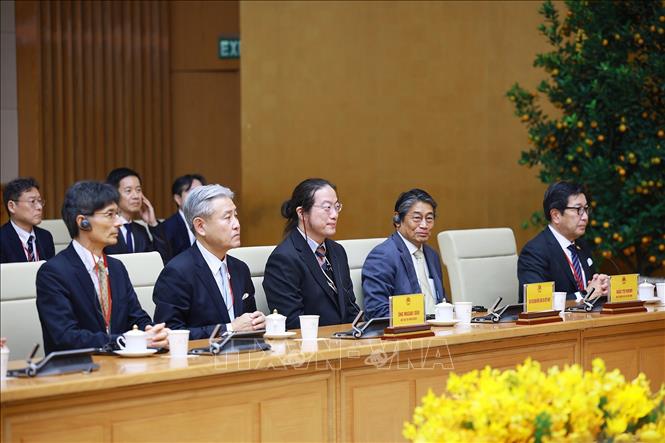 Đoàn các tổ chức, doanh nghiệp của Nhật Bản tham dự buổi gặp. Ảnh: Dương Giang-TTXVN