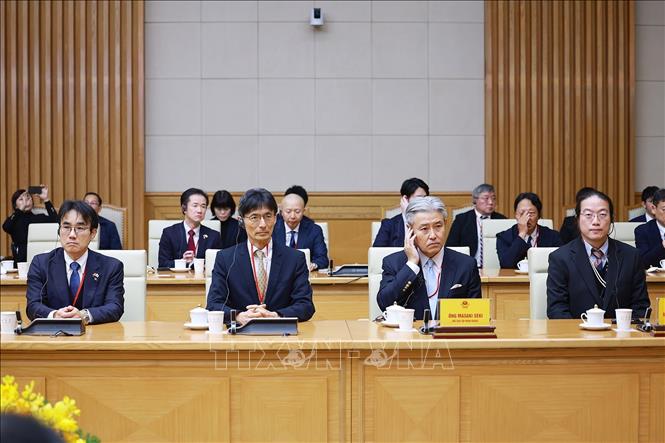 Đoàn các tổ chức, doanh nghiệp của Nhật Bản tham dự buổi gặp. Ảnh: Dương Giang-TTXVN