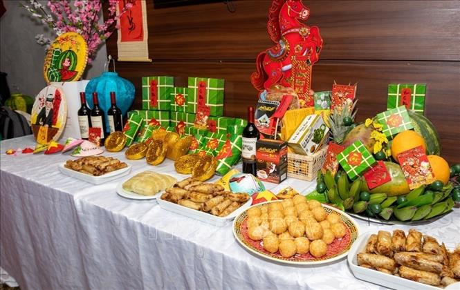 Món ăn truyền thống tại chương trình Xuân Quê hương 2026 tại Brazil. Ảnh: Đại sứ quán Việt Nam tại Brazil cung cấp