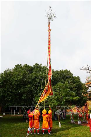Lễ Thướng Tiêu ở khu vực sân Hiển Lâm Các, Đại Nội Huế. Ảnh: Nguyên Lý - TTXVN