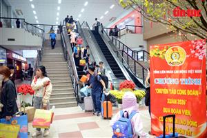 Gần 3.000 lao động TP Hồ Chí Minh về quê trên ‘Chuyến tàu Công đoàn’