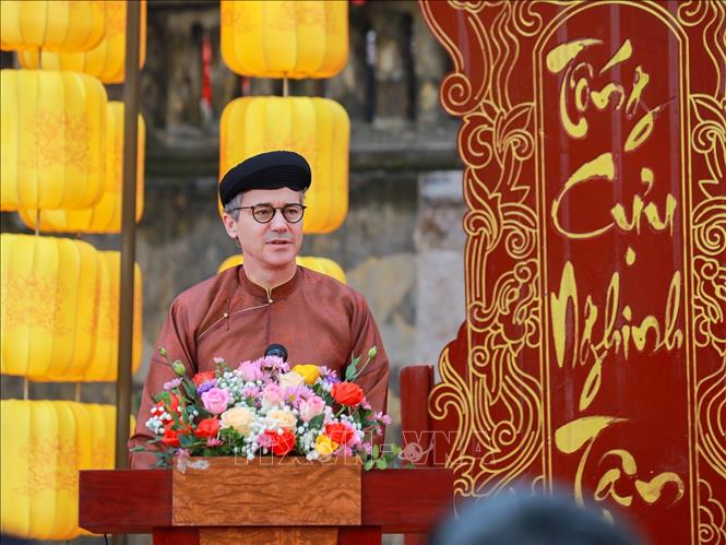 Ông Jonathan Wallace Baker, Trưởng đại diện UNESCO tại Việt Nam phát biểu. Ảnh: Khánh Hoà - TTXVN