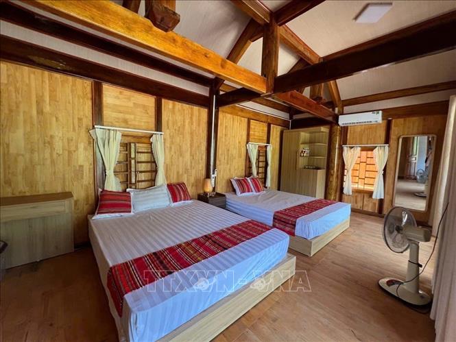 Homestay Lâm Khang đã hoàn tất việc chỉnh trang hệ thống phòng nghỉ để đón khách lưu trú dài ngày. Ảnh: TTXVN phát