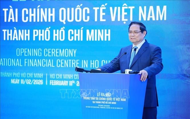Prime Minister Pham Minh Chinh speaks at the opening ceremony. VNA Photo: Dương Giang