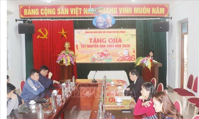 Phó Trưởng đoàn chuyên trách Đoàn đại biểu Quốc hội thành phố Hải Phòng Nguyễn Thị Việt Nga phát biểu tại chương trình. Ảnh: Mạnh Minh – TTXVN