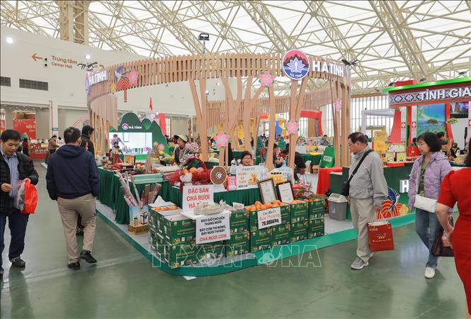 Hội chợ Mùa Xuân đa dạng mặt hàng giảm giá, tạo nhiều lựa chọn mua sắm cho người dân dịp Tết. Ảnh: Phan Phương – TTXVN