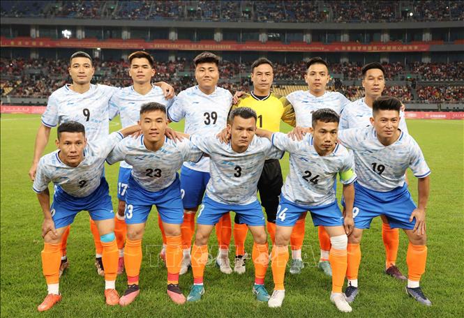 Đội hình của tỉnh Quảng Ninh tham gia thi đấu. Ảnh: Công Tuyên-PV TTXVN tại Trung Quốc