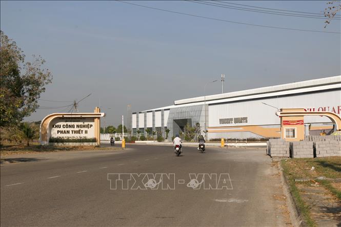Khu công nghiệp Phan Thiết II (phường Bình Thuận) với tỷ lệ lấp đầy đạt 70%. Ảnh: Nguyễn Thanh - TTXVN