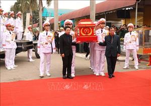 Tổ chức trọng thể Lễ hỏa táng đồng chí Đoàn Duy Thành tại quê nhà