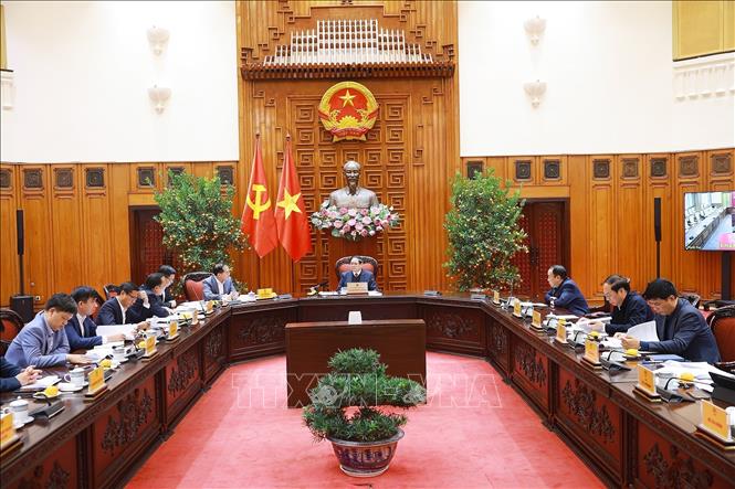 Thủ tướng Phạm Minh Chính chủ trì Phiên họp lần thứ năm của Ban Chỉ đạo xây dựng nhà máy điện hạt nhân. Ảnh: Dương Giang-TTXVN
