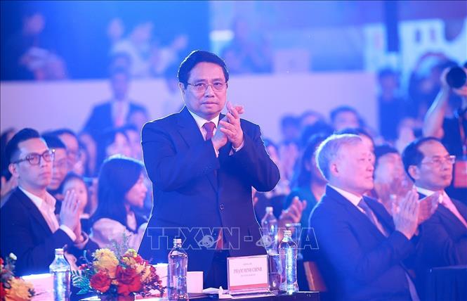 Thủ tướng Phạm Minh Chính dự Lễ bế mạc Hội chợ mùa Xuân lần thứ nhất - năm 2026. Ảnh: Dương Giang-TTXVN