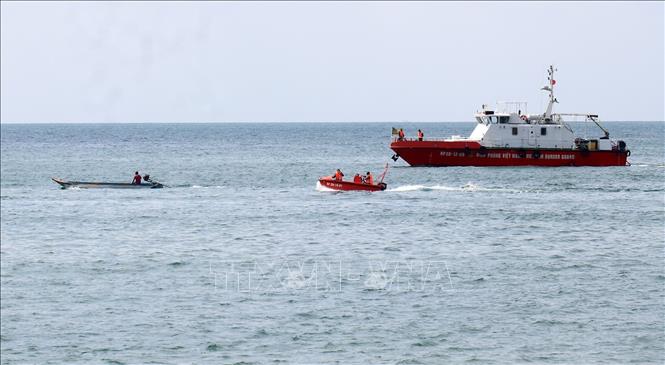 Tàu Bộ đội Biên phòng tuần tra, kiểm soát trên vùng biển An Thới, đặc khu Phú Quốc (An Giang). Ảnh: Lê Huy Hải - TTXVN