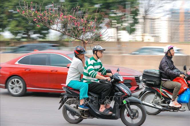 Người dân trở về quê ăn Tết, sáng 14/2/2026. Ảnh: Minh Quyết - TTXVN