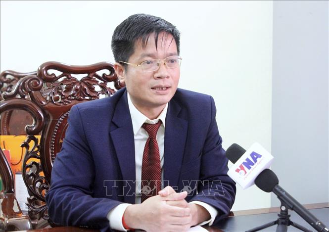 Tham tán Thương mại Việt Nam tại Campuchia Đỗ Việt Phương trả lời phỏng vấn phóng viên TTXVN. Ảnh: Quang Anh – PV TTXVN tại Campuchia