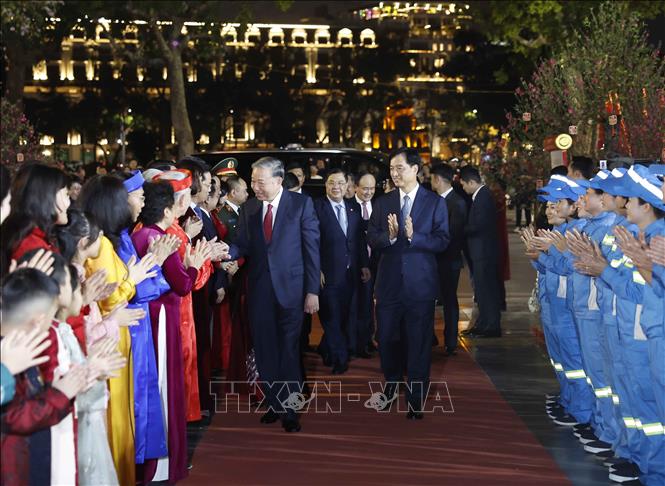 Tổng Bí thư Tô Lâm và đại biểu đại diện các tầng lớp nhân dân. Ảnh: Thống Nhất – TTXVN
