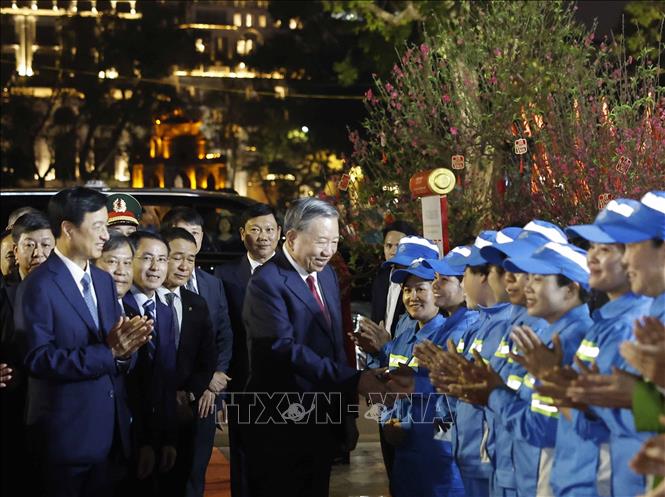 Tổng Bí thư Tô Lâm và đại biểu đại diện các tầng lớp nhân dân. Ảnh: Thống Nhất – TTXVN