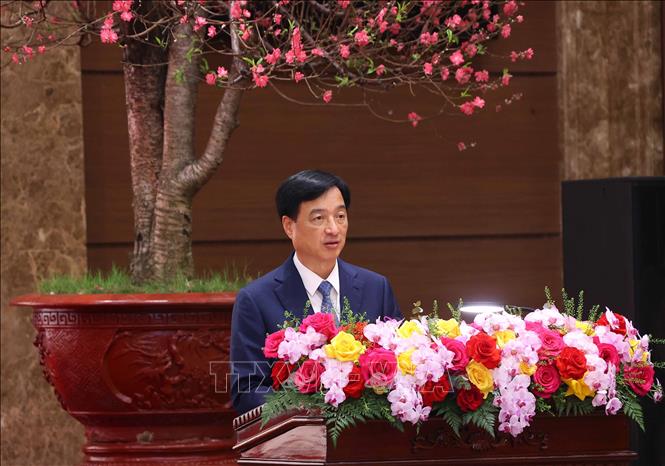  Bí thư Thành ủy Hà Nội Nguyễn Duy Ngọc phát biểu. Ảnh: Văn Điệp – TTXVN