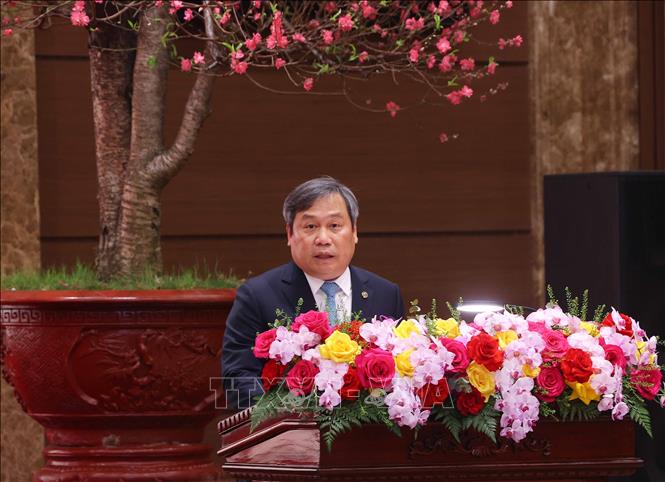 Phó Bí thư Thành ủy, Chủ tịch UBND thành phố Hà Nội Vũ Đại Thắng phát biểu. Ảnh: Văn Điệp – TTXVN