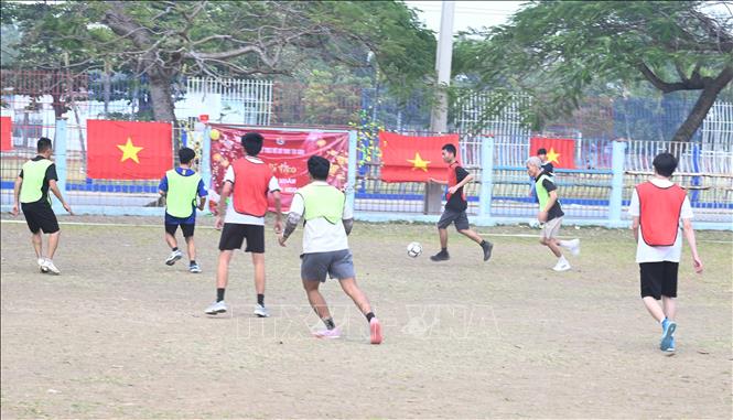 Các cầu thủ thi đấu đầy hứng khởi. Ảnh: Việt Hùng-P/v TTXVN tại Cuba