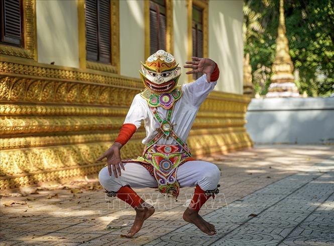 Khỉ thần Hanuman dũng mãnh, thiện chiến... Ảnh: Khánh Hoà - TTXVN