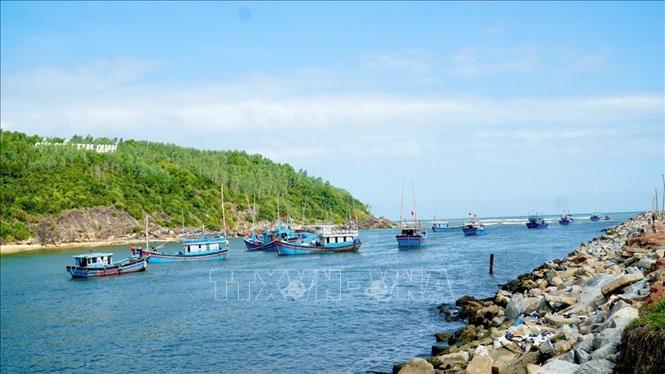 Ngư dân vươn khơi xuyên Tết tại cửa biển Tam Quan. Ảnh: Sỹ Thắng - TTXVN