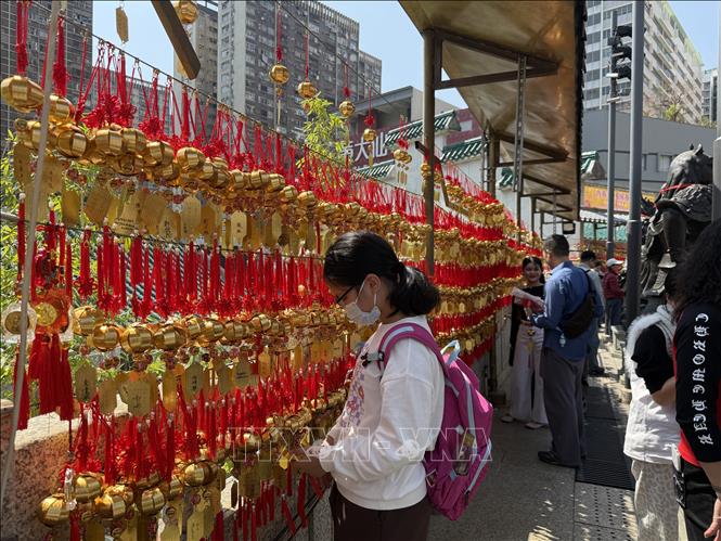 Một góc trong đền Wong Tai Sin. Ảnh: Mạc Luyện - PV TTXVN tại Hong Kong