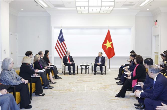 Party General Secretary To Lam receives US Trade Representative, Ambassador Jamieson Greer. VNA Photo: Thống Nhất 