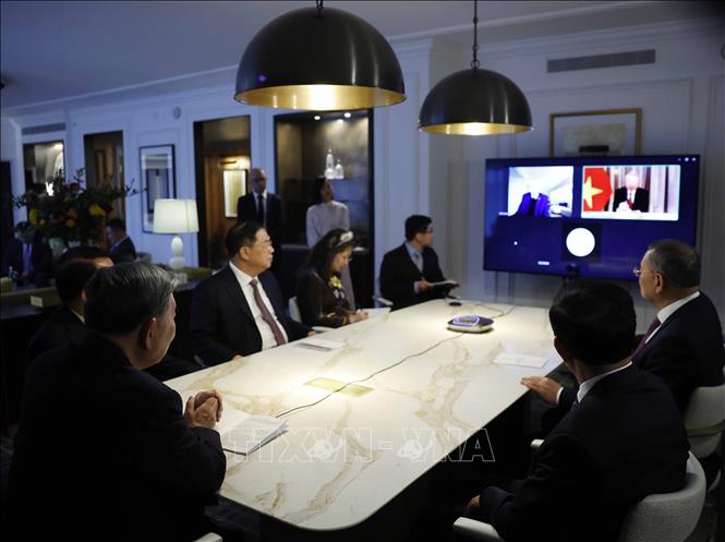 Party General Secretary To Lam holds phone talks with US former Senator Patrick Leahy. VNA Photo: Thống Nhất 