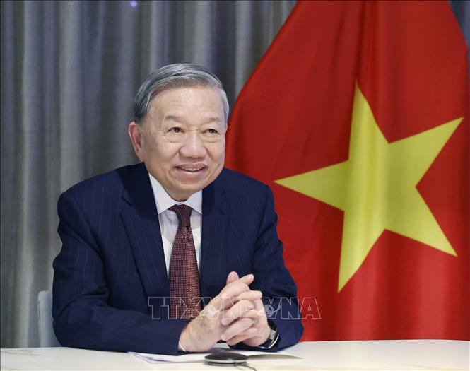 Party General Secretary To Lam holds phone talks with US former Senator Patrick Leahy. VNA Photo: Thống Nhất 