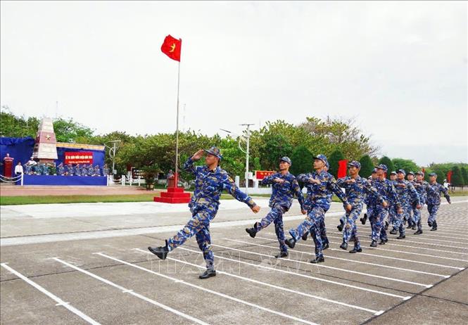 Lữ đoàn 146 (Vùng 4 Hải quân) thực hiện ra quân huấn luyện năm 2026. Ảnh: TTXVN phát