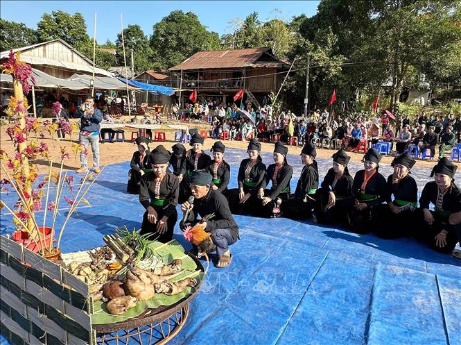 Bản Táng Ngá, xã Mường Mô tổ chức Lễ hội Mìn Lóng Phạt. Ảnh: TTXVN phát