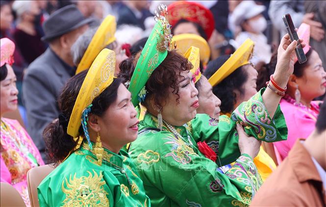 Các đoàn tế lễ tham dự Lễ hội kỷ niệm 237 năm Chiến thắng Ngọc Hồi - Đống Đa (1789 - 2026). Ảnh: Văn Điệp – TTXVN