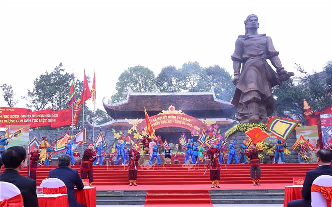 Chương trình nghệ thuật – sử thi tại Lễ hội kỷ niệm 237 năm Chiến thắng Ngọc Hồi - Đống Đa (1789 - 2026). Ảnh: Văn Điệp – TTXVN