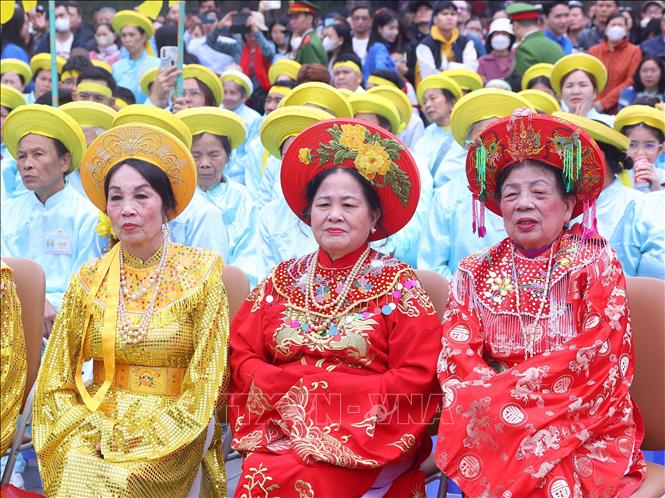 Các đoàn tế lễ tham dự Lễ hội kỷ niệm 237 năm Chiến thắng Ngọc Hồi - Đống Đa (1789 - 2026). Ảnh: Văn Điệp – TTXVN