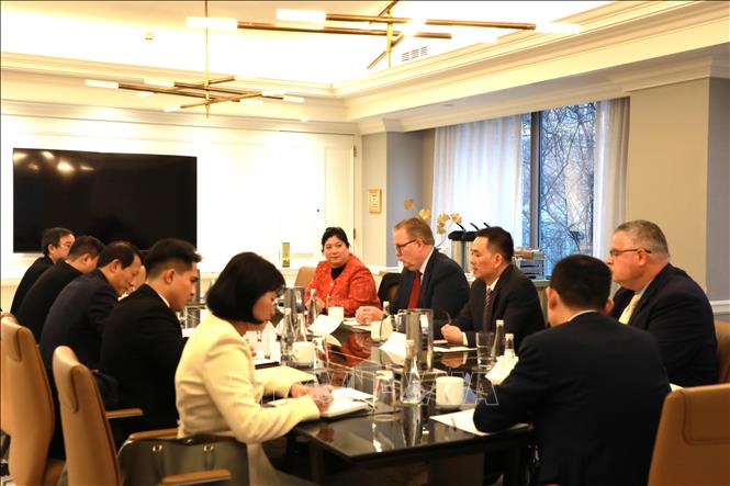 Quang cảnh buổi tiếp. Ảnh: Đoàn Hùng – P/v TTXVN tại Mỹ