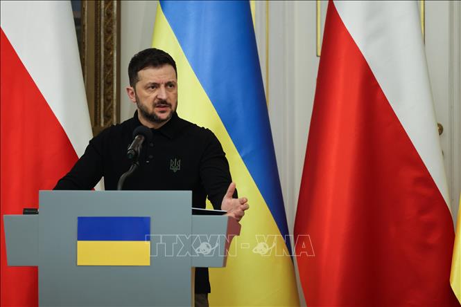 Tổng thống Ukraine Volodymyr Zelensky. Ảnh: PAP/TTXVN