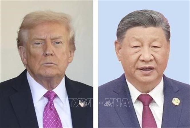 Tổng thống Mỹ Donald Trump (trái) và Chủ tịch Trung Quốc Tập Cận Bình. Ảnh: Kyodo/TTXVN