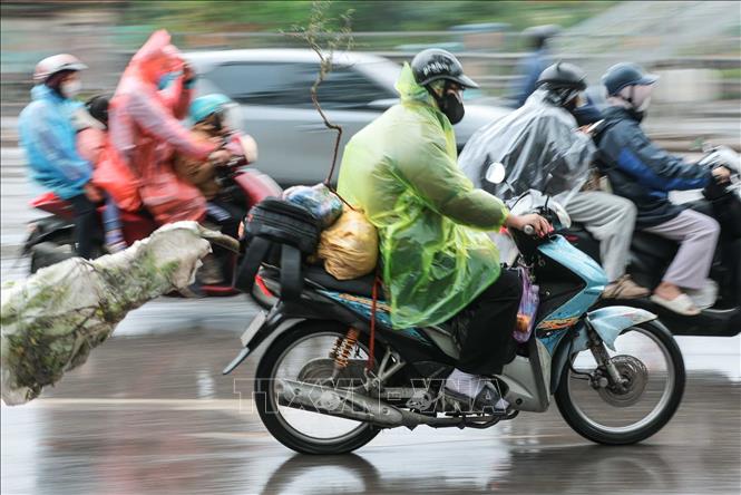 Hình ảnh thường thấy khi quay lại thành phố sau một thời gian nghỉ Tết dài. Ảnh: Hoàng Hiếu - TTXVN