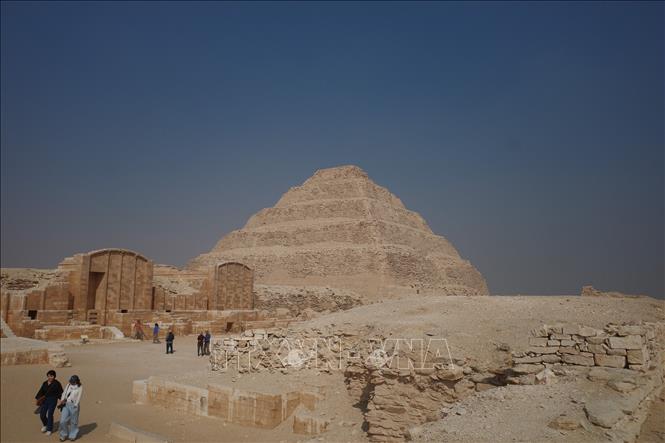 Kim tự tháp Saqqara. Ảnh: Hoàng Nhật - PV TTXVN tại Ai Cập