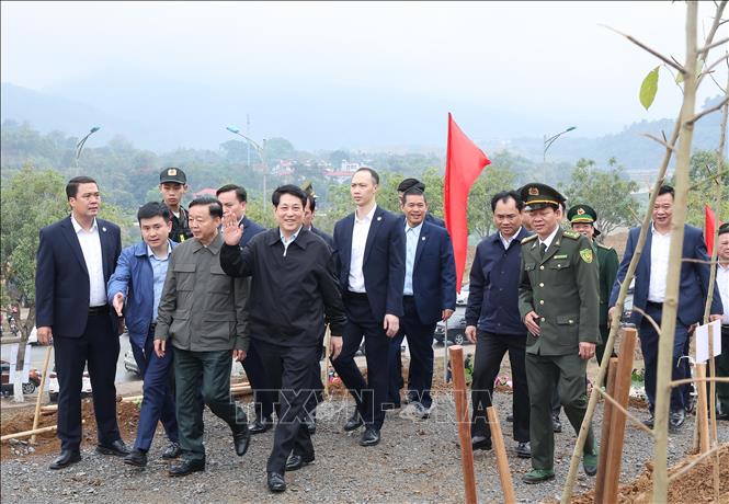 State President Luong Cuong joins in the annual tree planting festival in Lao Cai. VNA Photo