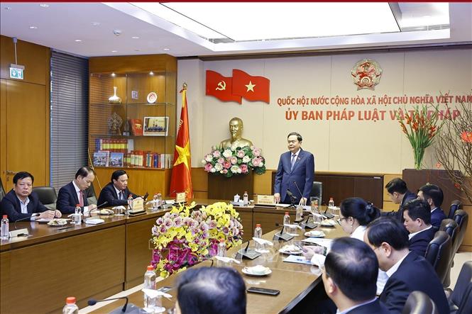 Chủ tịch Quốc hội Trần Thanh Mẫn phát biểu. Ảnh: Doãn Tấn - TTXVN