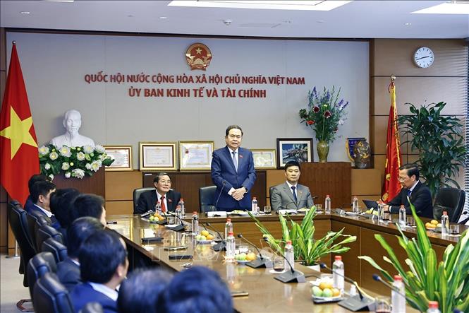 Chủ tịch Quốc hội Trần Thanh Mẫn phát biểu. Ảnh: Doãn Tấn - TTXVN