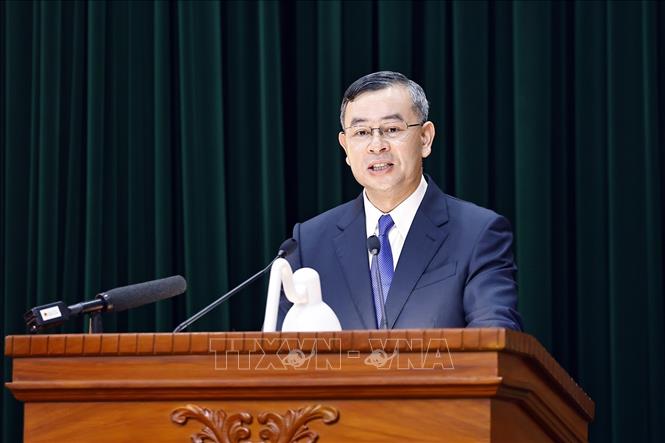 Tổng Kiểm toán Nhà nước Ngô Văn Tuấn phát biểu. Ảnh: Doãn Tấn - TTXVN