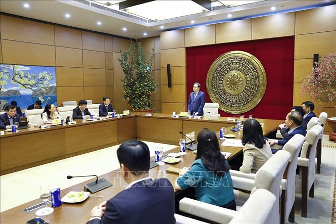 Chủ tịch Quốc hội Trần Thanh Mẫn phát biểu. Ảnh: Doãn Tấn - TTXVN