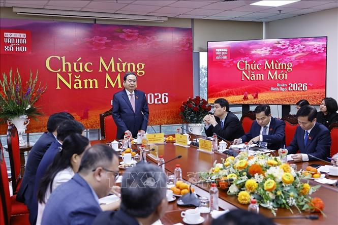 Chủ tịch Quốc hội Trần Thanh Mẫn phát biểu. Ảnh: Doãn Tấn - TTXVN